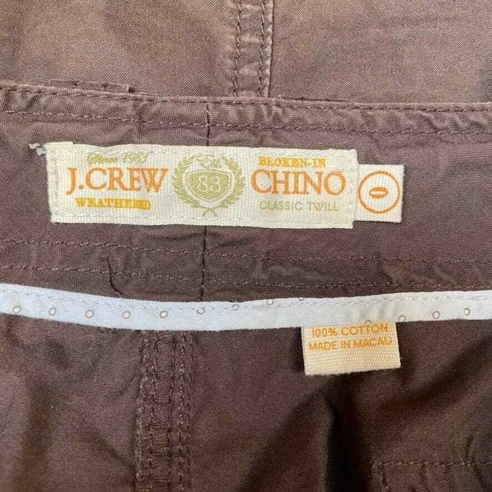 J. Crew Broken In Chino Skirt Women 0 Brown Cotton Classic Twill Pockets Vintage - Picture 7 of 8